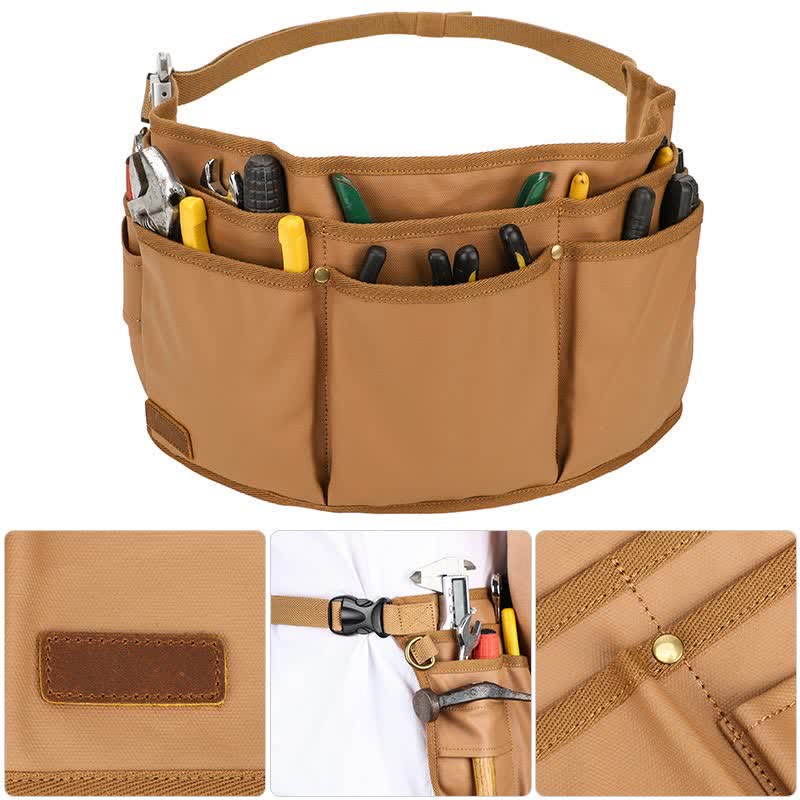 Werkzeuggürteltasche mit mehreren Steckplätzen, wasserdichte Hüfttasche aus Canvas für die Werkzeugorganisation