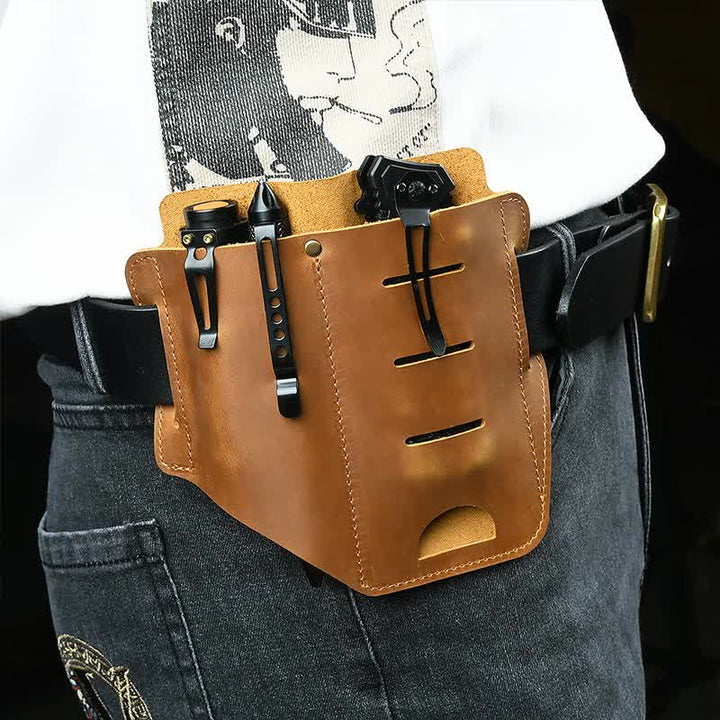 Multitool Gürtelscheide EDC Leder Gürtel Organizer Gürtelhalter Tasche