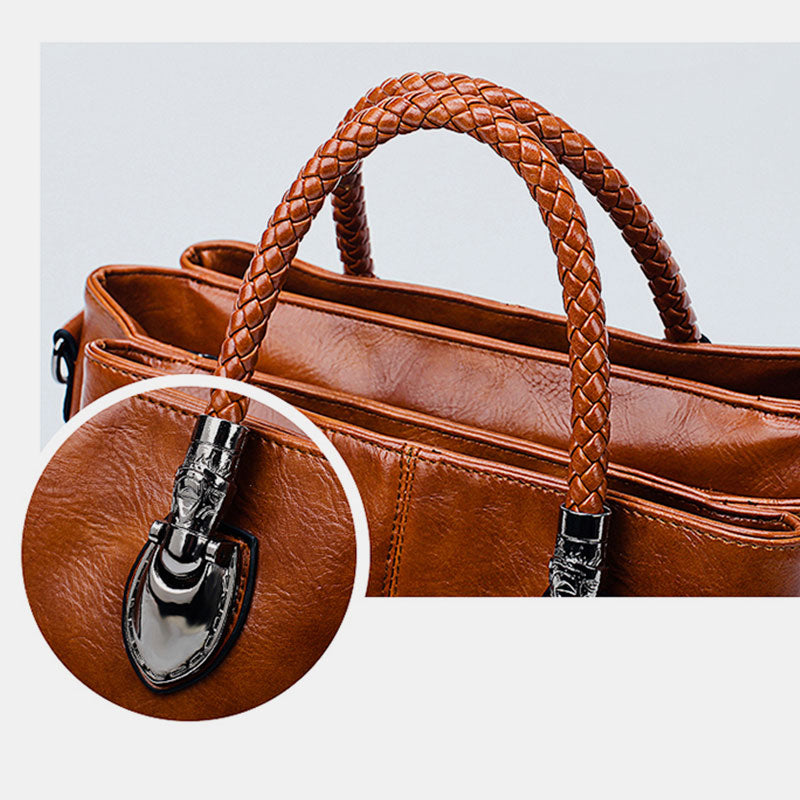 Klassische Retro-Handtasche mit mehreren Taschen 