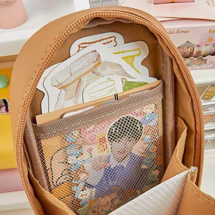 Federmäppchen für Studenten, einfache transparente Federtasche im vertikalen Stil