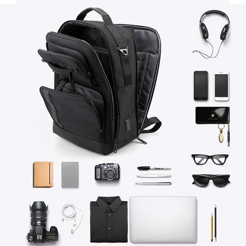 Rucksack für Herren, für Geschäftsreisen, Laptop, Schultasche mit großem Fassungsvermögen