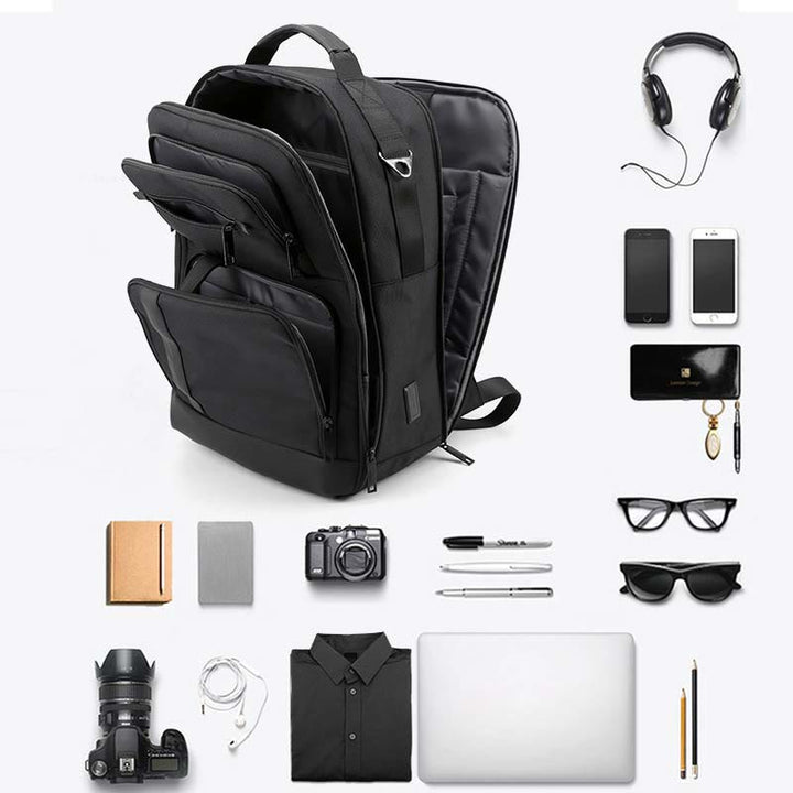 Rucksack für Herren, für Geschäftsreisen, Laptop, Schultasche mit großem Fassungsvermögen