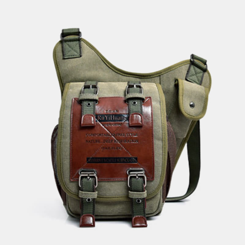 Umhängetasche für Herren, Retro, multifunktionale Umhängetasche aus Canvas für den täglichen Gebrauch