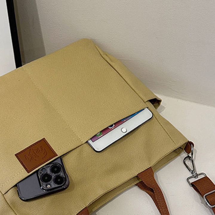 Einfache Tragetasche für Damen, täglich tragbar, Umhängetasche aus Canvas