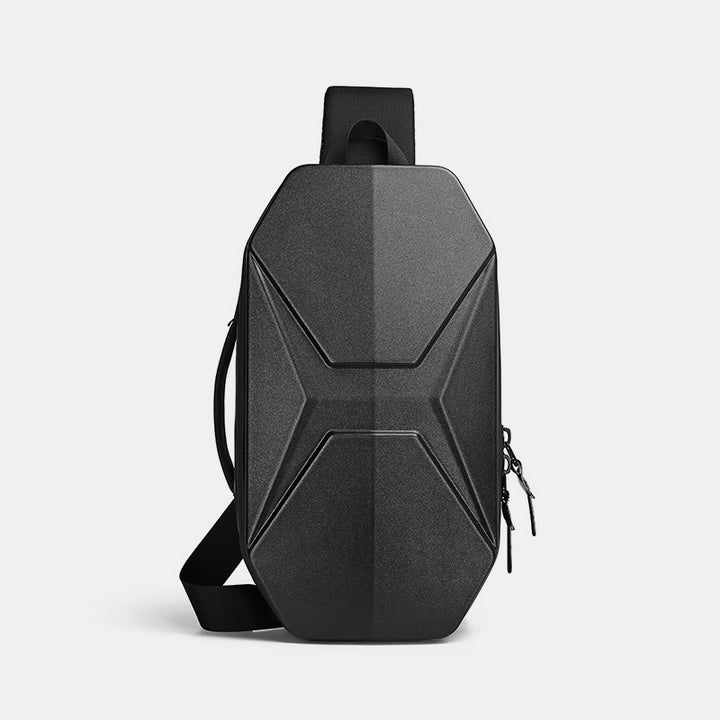 Modische Schultertasche für Herren, wasserdicht, robust, mit USB-Ladeanschluss