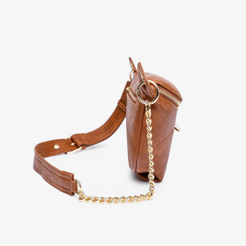 Schultertasche für Damen, PU-Leder, Retro-Reise-Umhängetasche