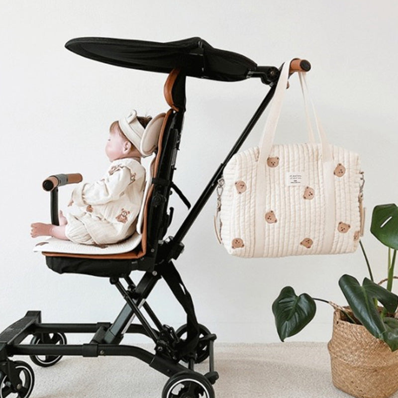 Große Kapazität Reine Baumwolle Mama Tasche Baby Wickeltasche für Babypflege