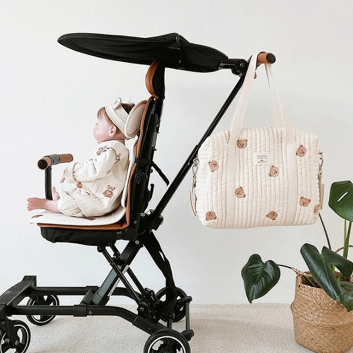 Große Kapazität Reine Baumwolle Mama Tasche Baby Wickeltasche für Babypflege