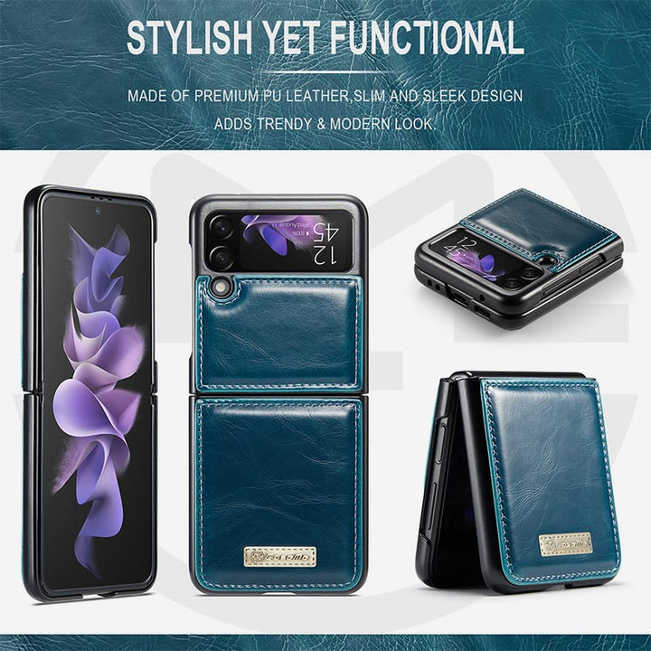 Samsung Galaxy Z Flip 3, Z Flip 4 Handyhülle Handgemachte Handytasche aus Leder
