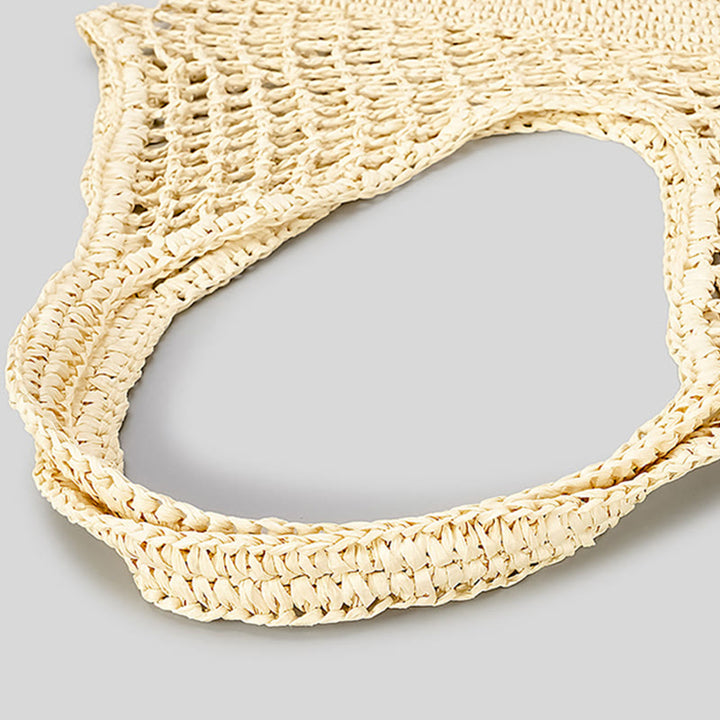 Strandtasche für Damen, gestrickte Retro-Handtasche mit ausgehöhlter Öffnung - image 25