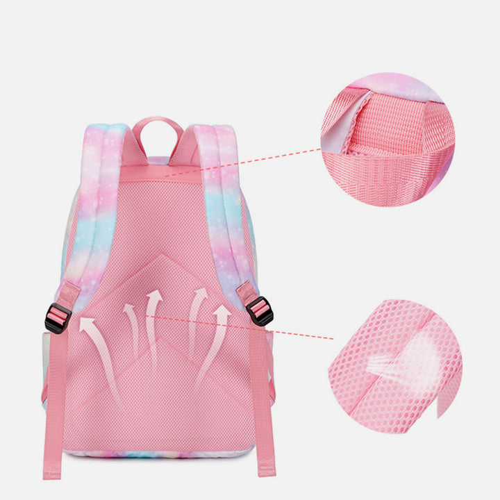 Einhorn-Schulrucksack für Mädchen, Kinder, Grundschule, Büchertasche, Lunchtasche-Set
