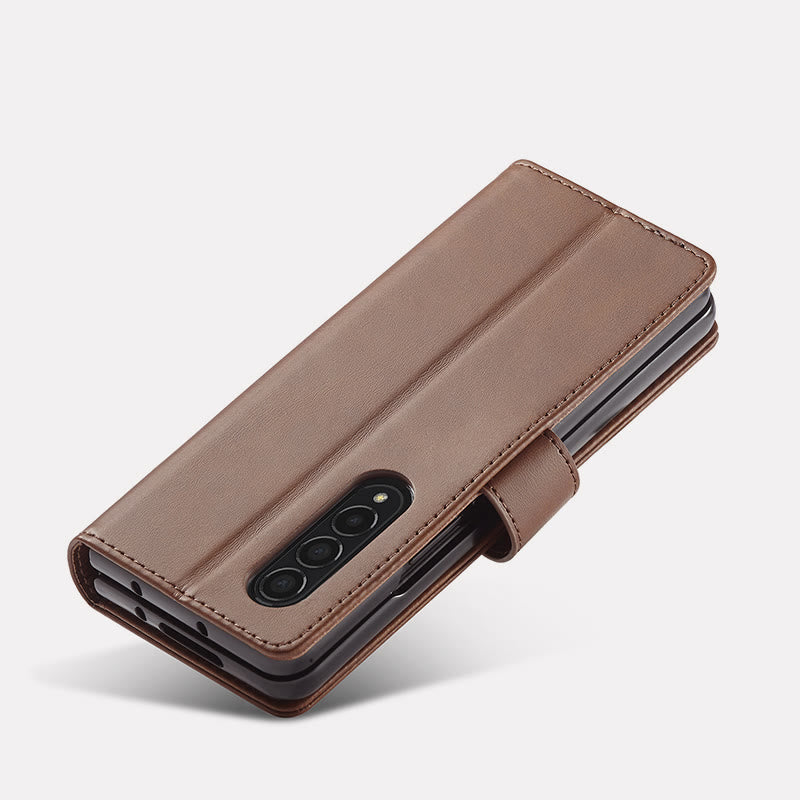Clamshell-Telefonhülle für Samsung Z Fold Kartenhalter Brieftasche Handy-Schutzhülle