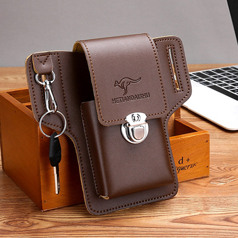 Leder-Handytasche für Gürtel, universelle Smartphone-Holster-Hüfttasche