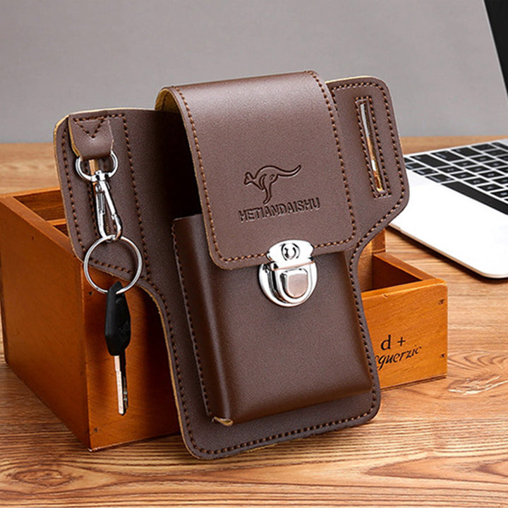 Leder-Handytasche für Gürtel, universelle Smartphone-Holster-Hüfttasche