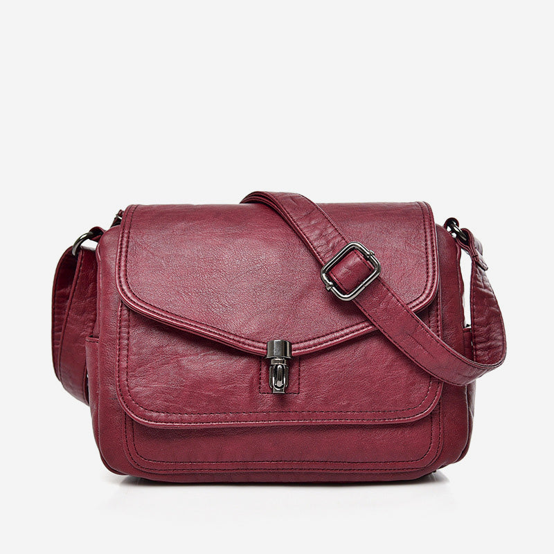 Wasserdichte Umhängetasche im Vintage-Stil mit großem Fassungsvermögen - Rot - image 16