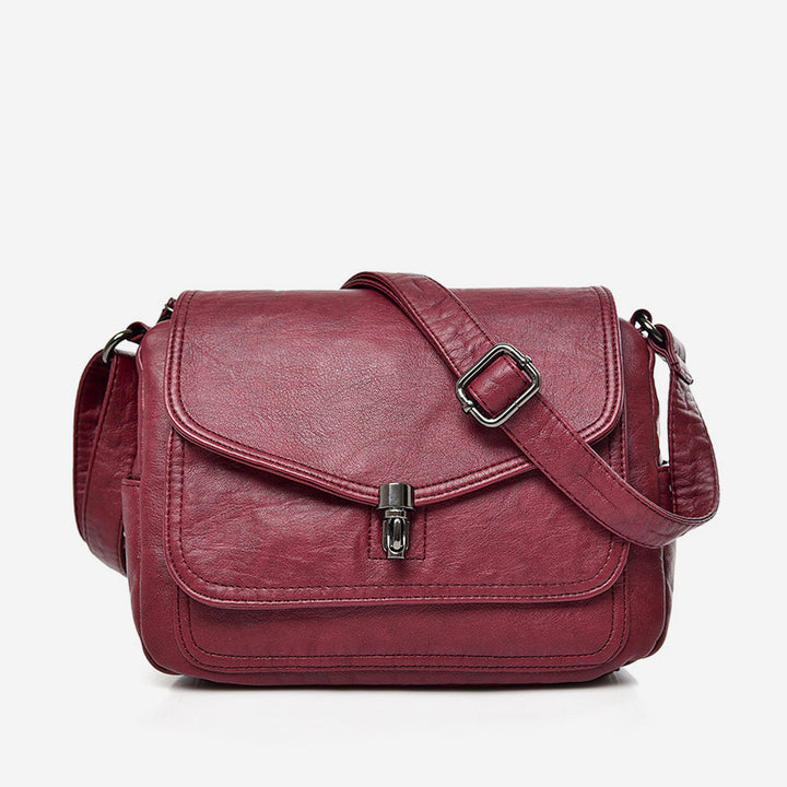Wasserdichte Umhängetasche im Vintage-Stil mit großem Fassungsvermögen - Rot - image 16
