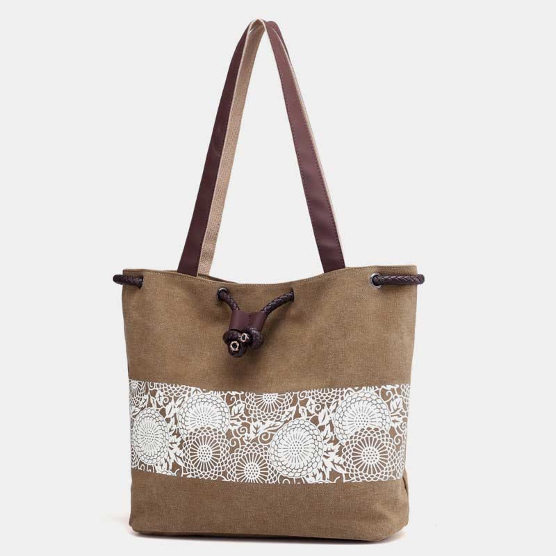 Umhängetasche für Damen, lässig, große Kapazität, bedruckt, Einkaufshandtasche