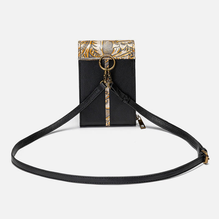 Vintage Handytasche für Damen Nieten Gürteltasche Umhängetasche