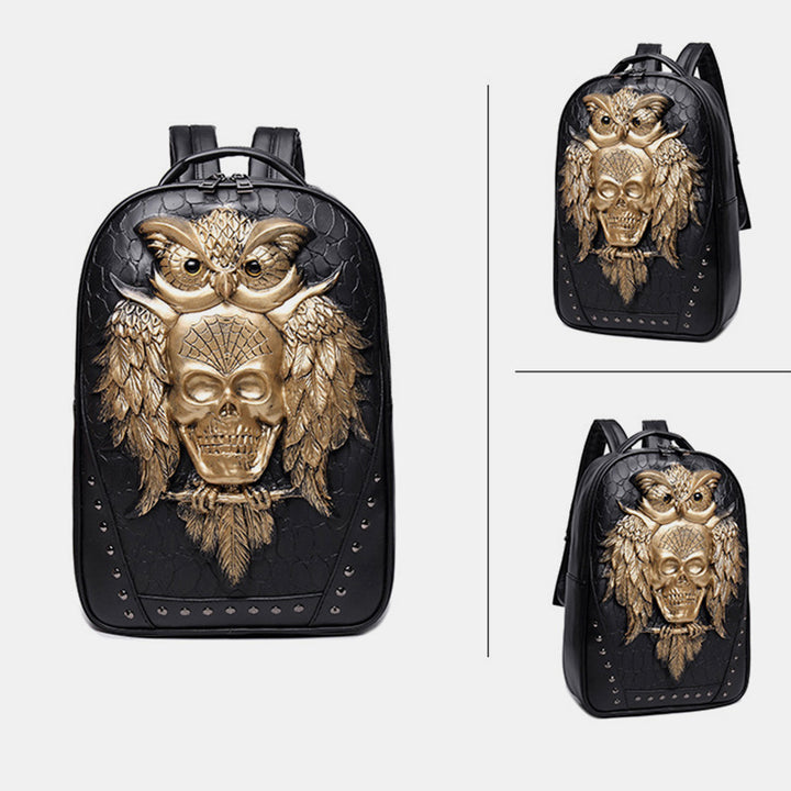 3D Tiere Eule Laptop Rucksack Designer wasserdicht College Schule Büchertasche