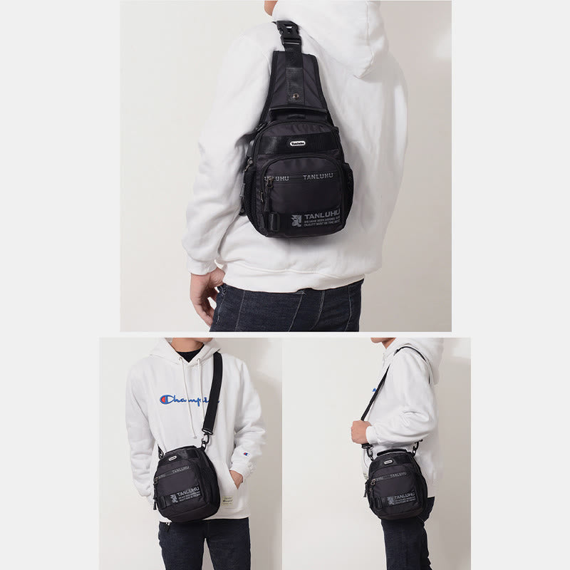 Schultertasche für Herren, multifunktionaler, lässiger Umhängerucksack für Outdoor-Sportarten