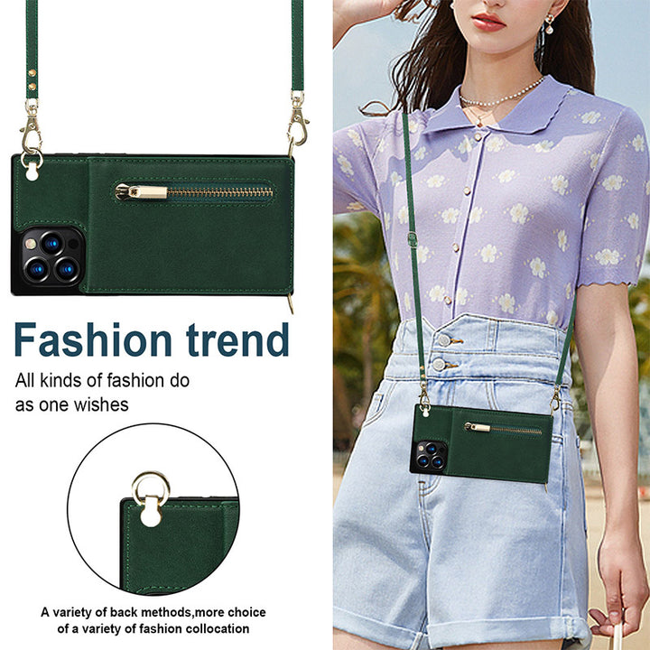 Funktionelle iPhone Samsung Handyhülle Mini Handytasche mit Kartenhalter