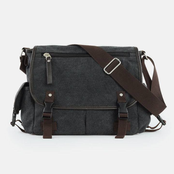 Canvas Messenger Bag Vintage Crossbody Schultertasche Laptoptasche Aktentasche