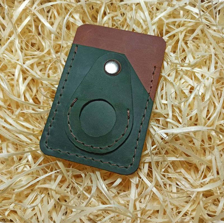 Leder Airtag Geldbörse Personalisierte Herren Geld Portemonnaie Kartenhalter