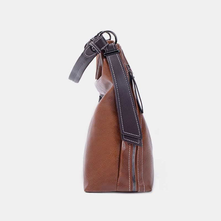 Retro-Handtasche für Damen, groß, Designer-Hobo-Tasche aus Leder