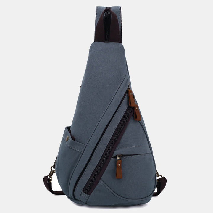 Lässiger Reise-Schulterrucksack aus Segeltuch für Damen und Herren