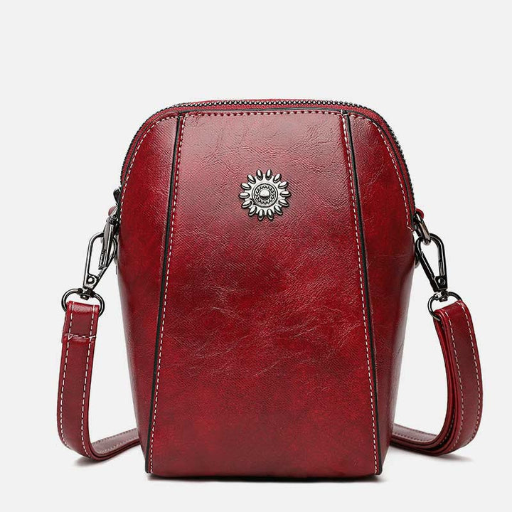 Weiche Leder-Telefontasche für Damen Crossbody Mini Bag