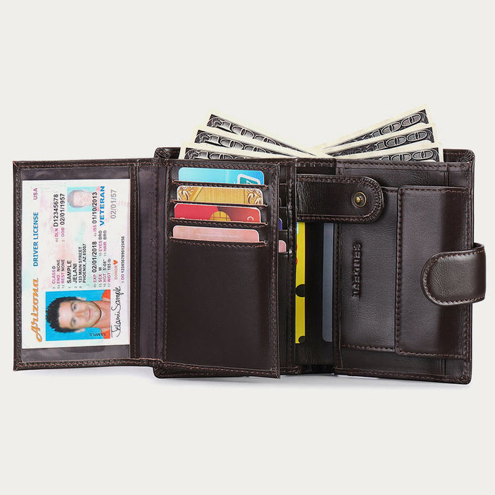 Kleine Geldbörse aus echtem Leder mit RFID-Blockierung - image 14