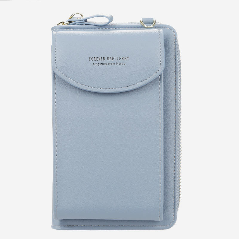 Elegante, lange Umhängetasche mit großem Fassungsvermögen und Telefonposition