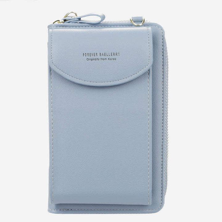 Elegante, lange Umhängetasche mit großem Fassungsvermögen und Telefonposition