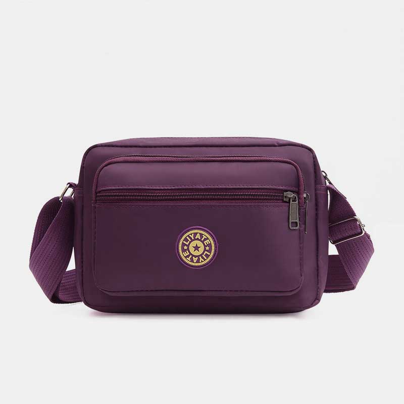 Große Kapazität Bedruckte, robuste Schultertasche aus Nylon mit Umhängetasche