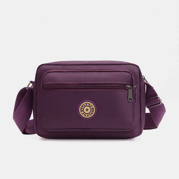 Große Kapazität Bedruckte, robuste Schultertasche aus Nylon mit Umhängetasche