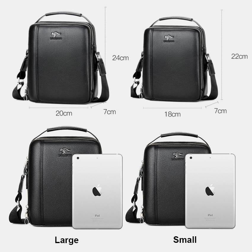 Messenger Bag für Herren aus PU-Leder, minimalistische Business-Umhängetasche