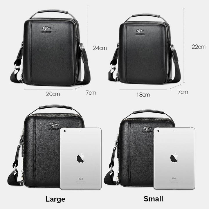 Messenger Bag für Herren aus PU-Leder, minimalistische Business-Umhängetasche