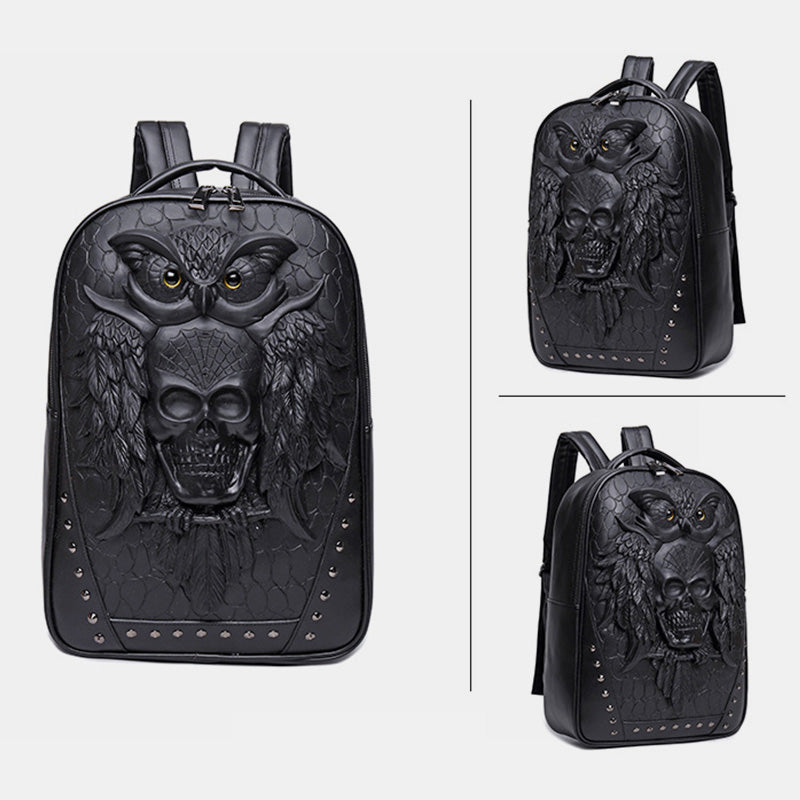 3D Tiere Eule Laptop Rucksack Designer wasserdicht College Schule Büchertasche