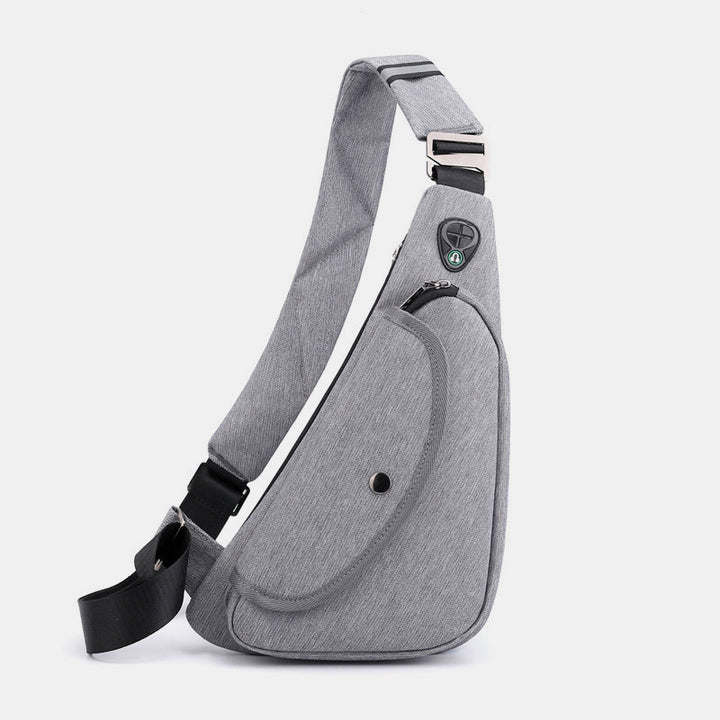 Wasserdichte, leichte, multifunktionale, stahlsichere Schultertasche mit Kopfhöreranschluss