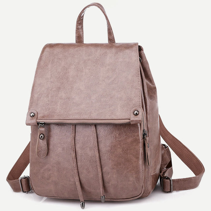 Rucksack für Damen, großes Fassungsvermögen, wasserdicht, Tagesrucksack aus PU-Leder