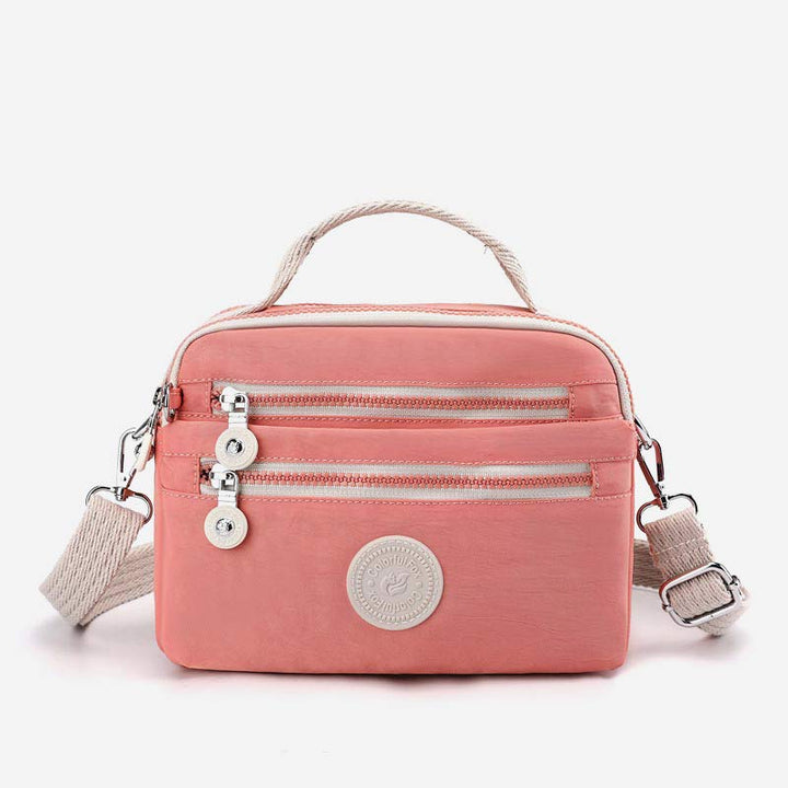 Leichte Handtasche aus Nylon mit mehreren Taschen, kleine Umhängetasche