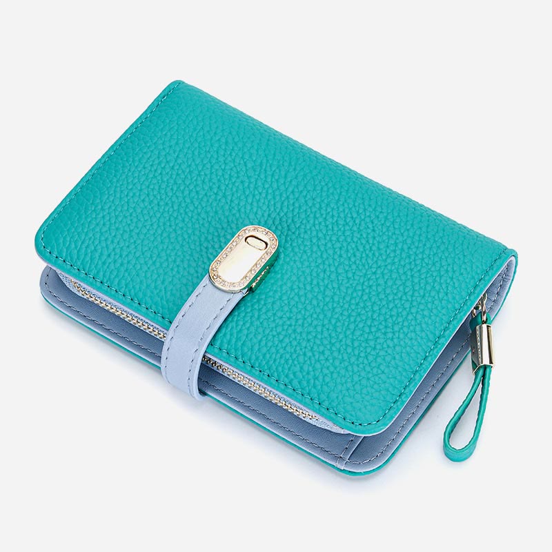 Geldbörse für Damen, minimalistischer Kreditkartenhalter mit mehreren Fächern, Einkaufsgeldbörse
