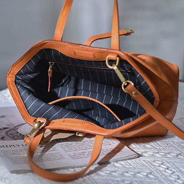 Top-Griff-Tasche für Frauen Dating Vintage Leder Umhängetasche
