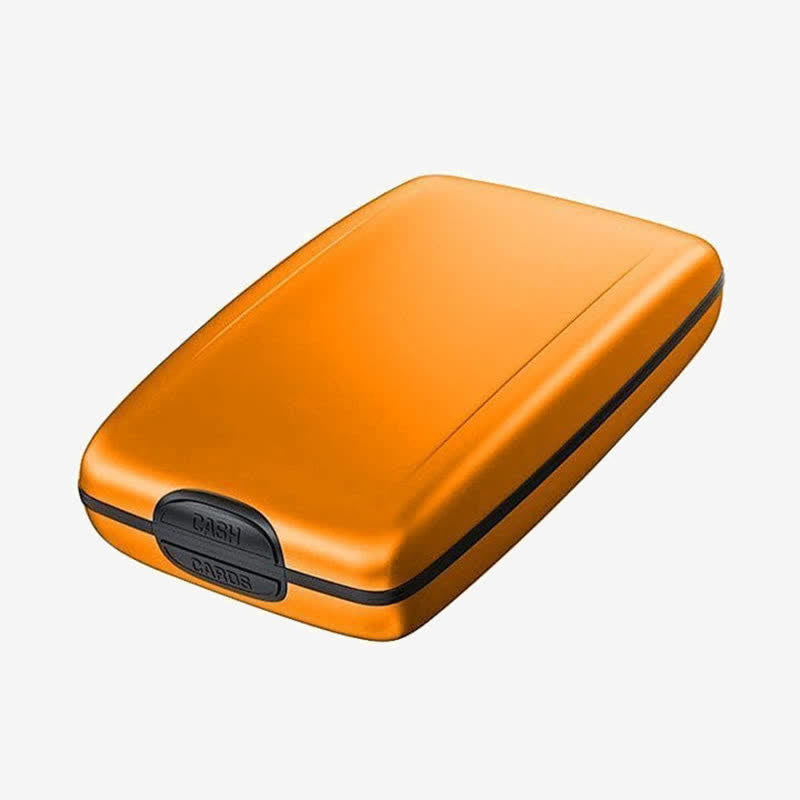 RFID-blockierende Brieftasche aus Aluminiumlegierung, Kartenhalter, Geld-Organizer 
