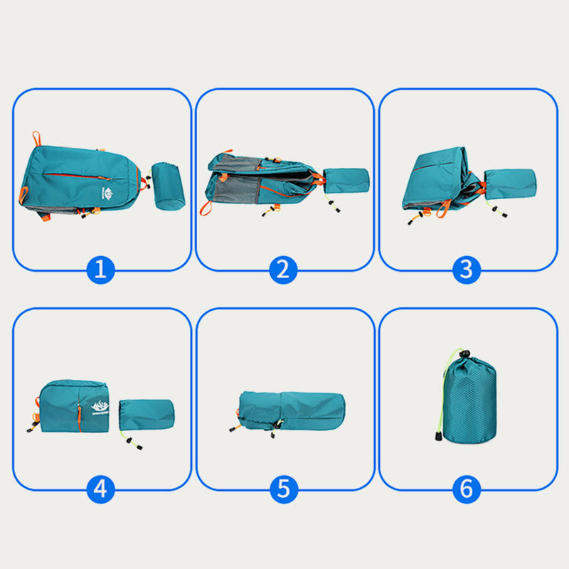 Wasserdichter Rucksack für Reisen im Freien, leichter, faltbarer Tagesrucksack
