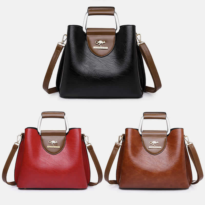Damen Leder Designer Handtasche Top Griff Satchel Damen Umhängetasche