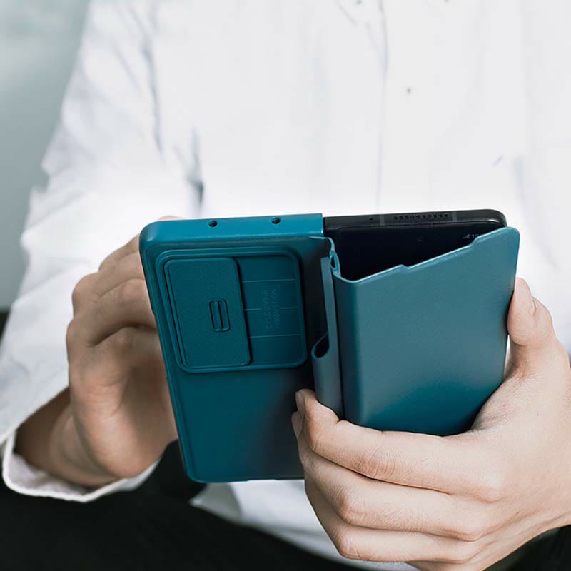 Leder-Handyhülle für Samsung Galaxy Z Fold 4 5G mit S Pen-Hülle