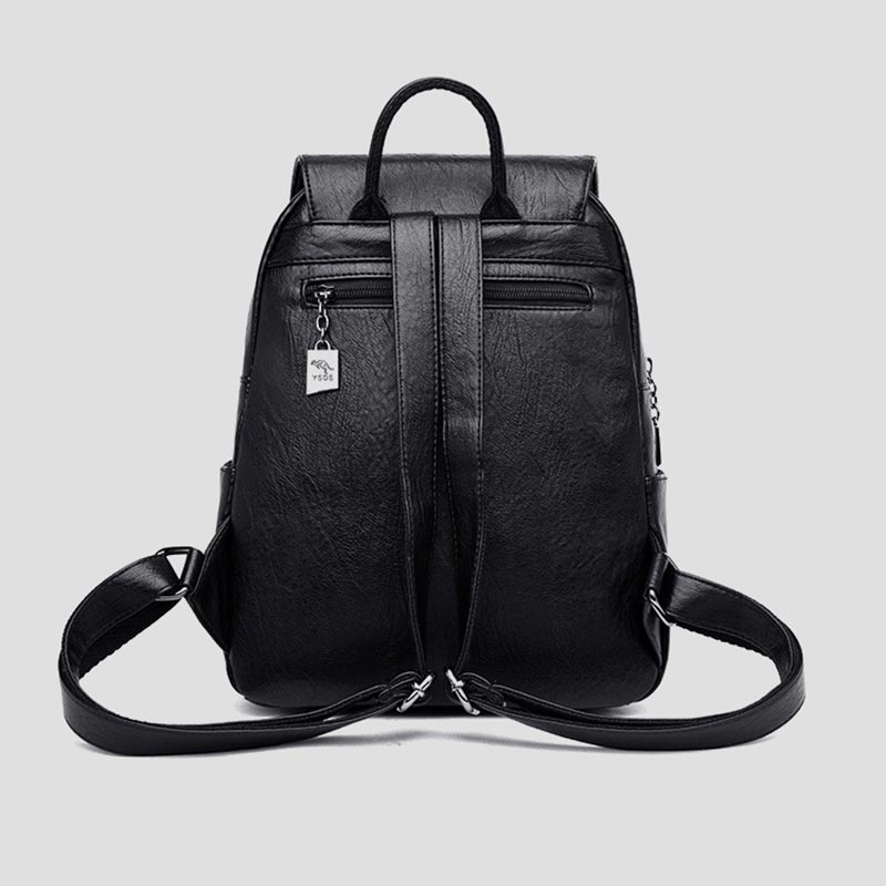 Kleiner Rucksack für Damen, weiches PU-Leder, lässiger Tagesrucksack