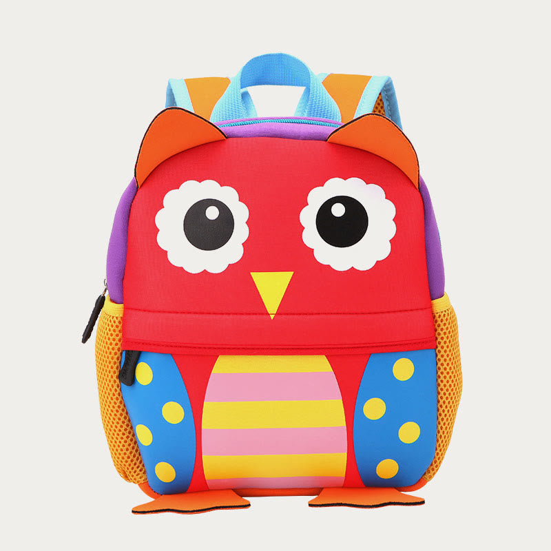 Rucksack für Kinder, süßes Cartoon-Tiermuster, Nylon, Schultasche