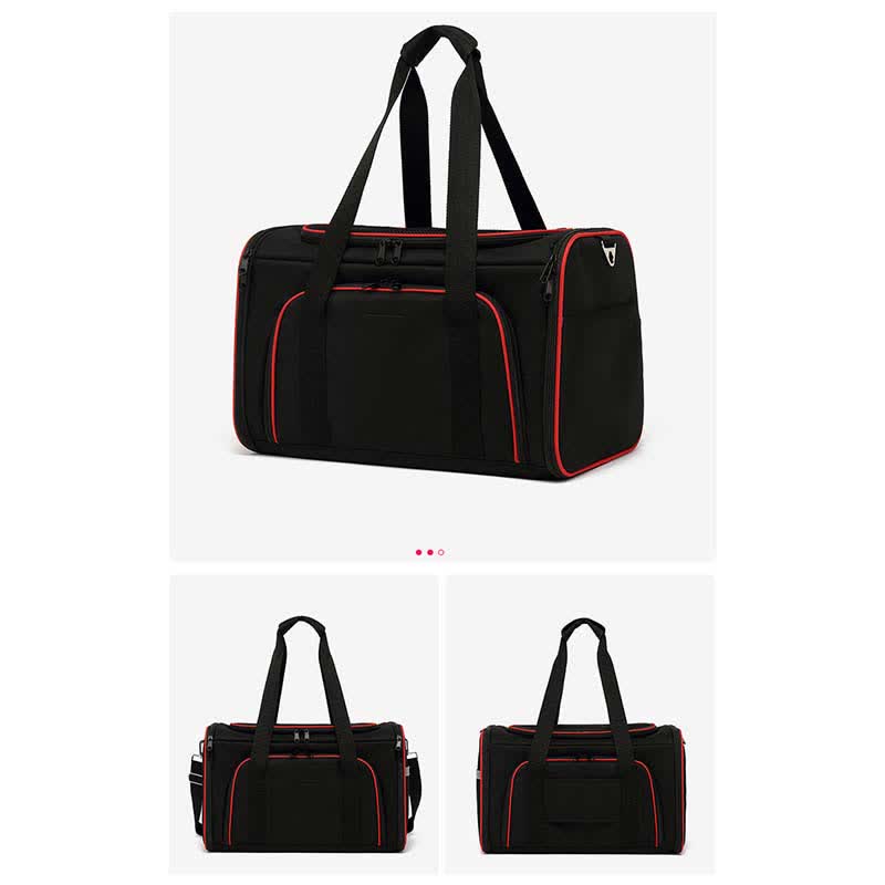 Erweiterbare Haustiertragetasche, tragbare, weiche Reisetasche für Haustiere mit belüftetem Design